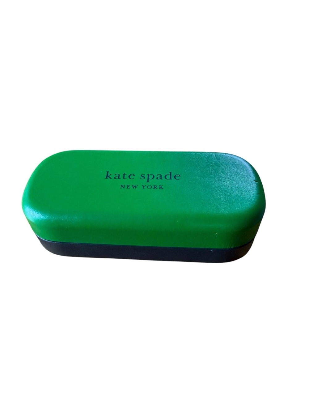 Authentic Kate Spade Eyeglass Case Green/Black with new cleaning cloth BRAND NEW